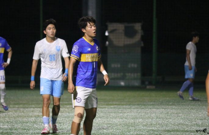 [축구] 한양대 김승언, '제1회 한일 교류전' U-19·20 대표팀 발탁... 대회 미참가 딛고 '압도적 존재감'